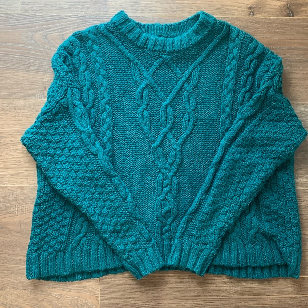 Aerie Nice Green sweater, colour green, size s